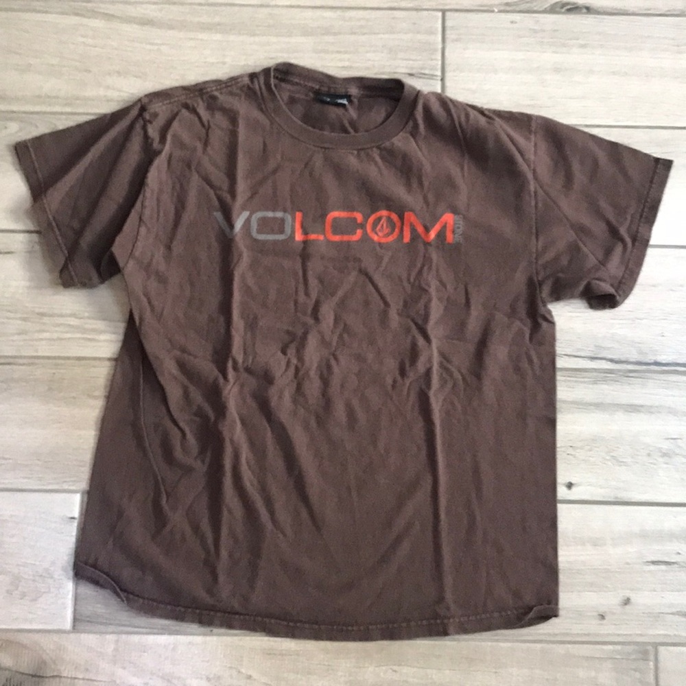 Men’s Brown Volcom t shirt, size large